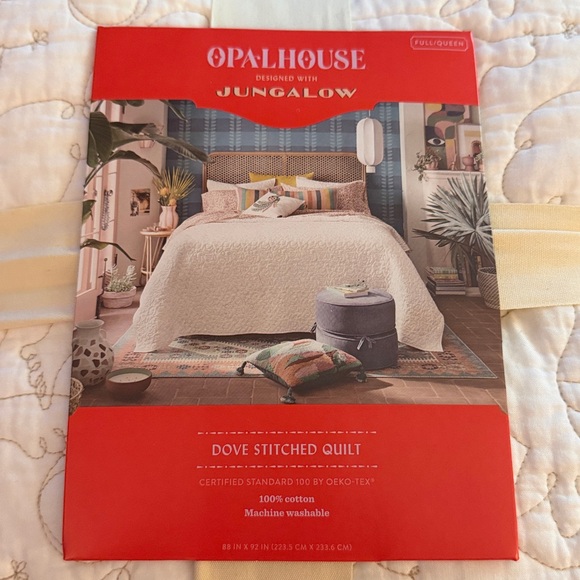 NWT Opalhouse x Jungalow Dove Stitched Quilt - Full/Queen - Picture 5 of 6